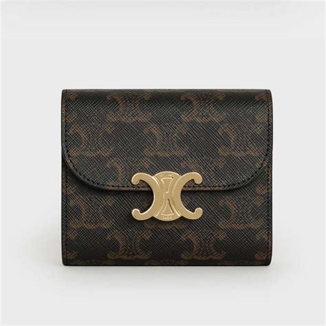 celine small triomphe wallet in triomphe canvas|Celine canvas triomphe.